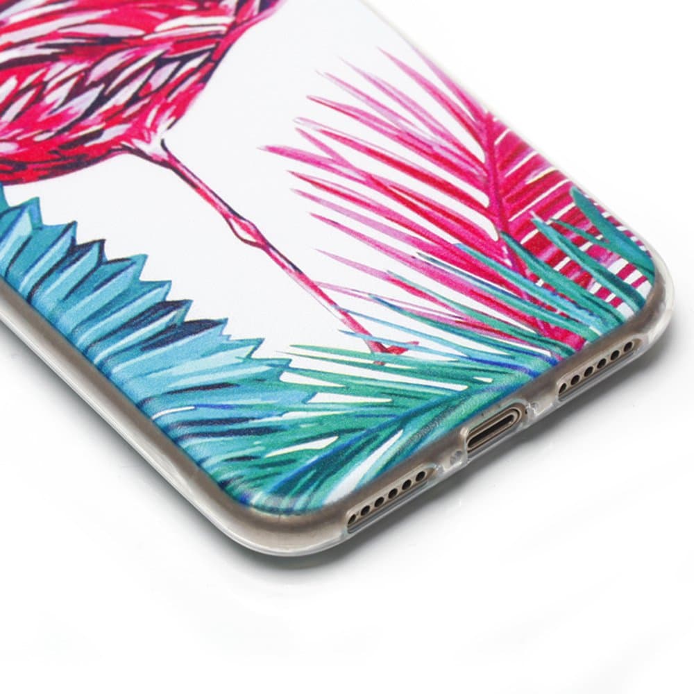 Skal i Retrodesign (Palm Flamingo) till iPhone X/XS