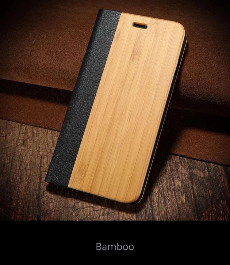 Iphone 6/6S Plus - Stilsäkert Fodral i Bamboo Trä Hög kvalité