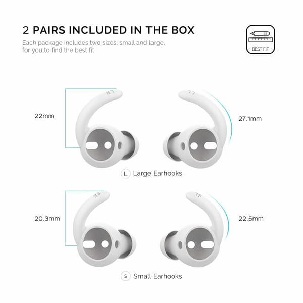 C4U Earhooks In-ear för AirPods 2 Earhooks / Earbuds silikon kit