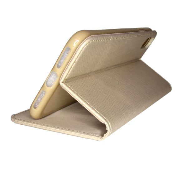 Teksturbog Slim iPhone XS Max Wallet Taske Guld