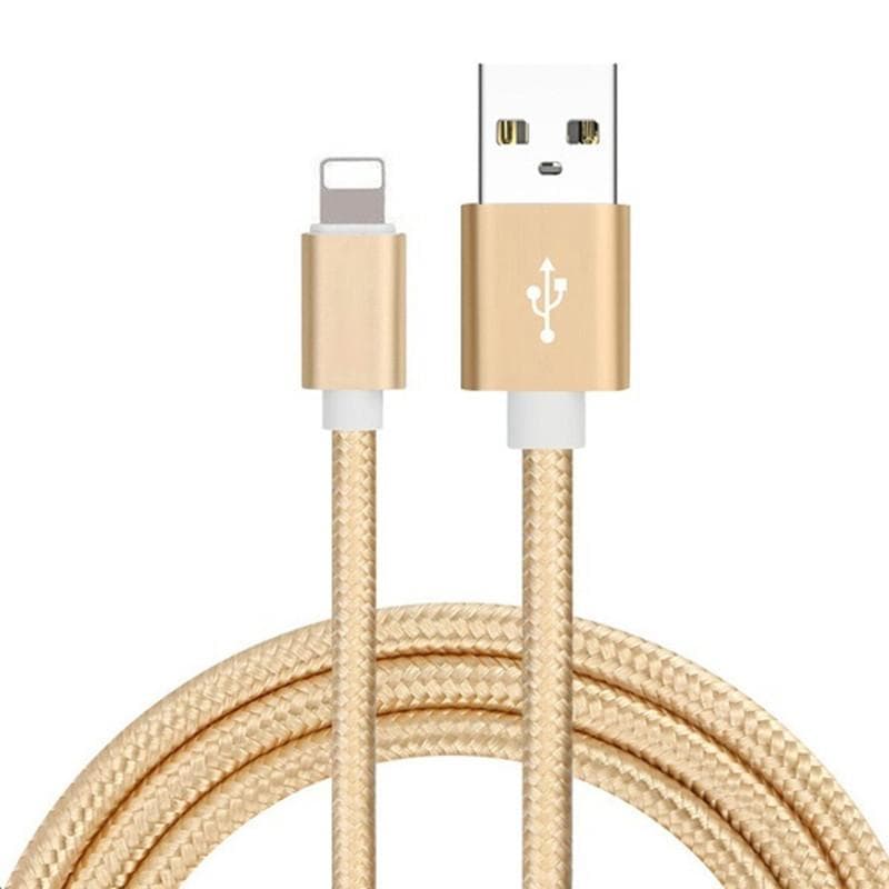 Braided Deluxe - Guld - Lightning kabel 3 meter