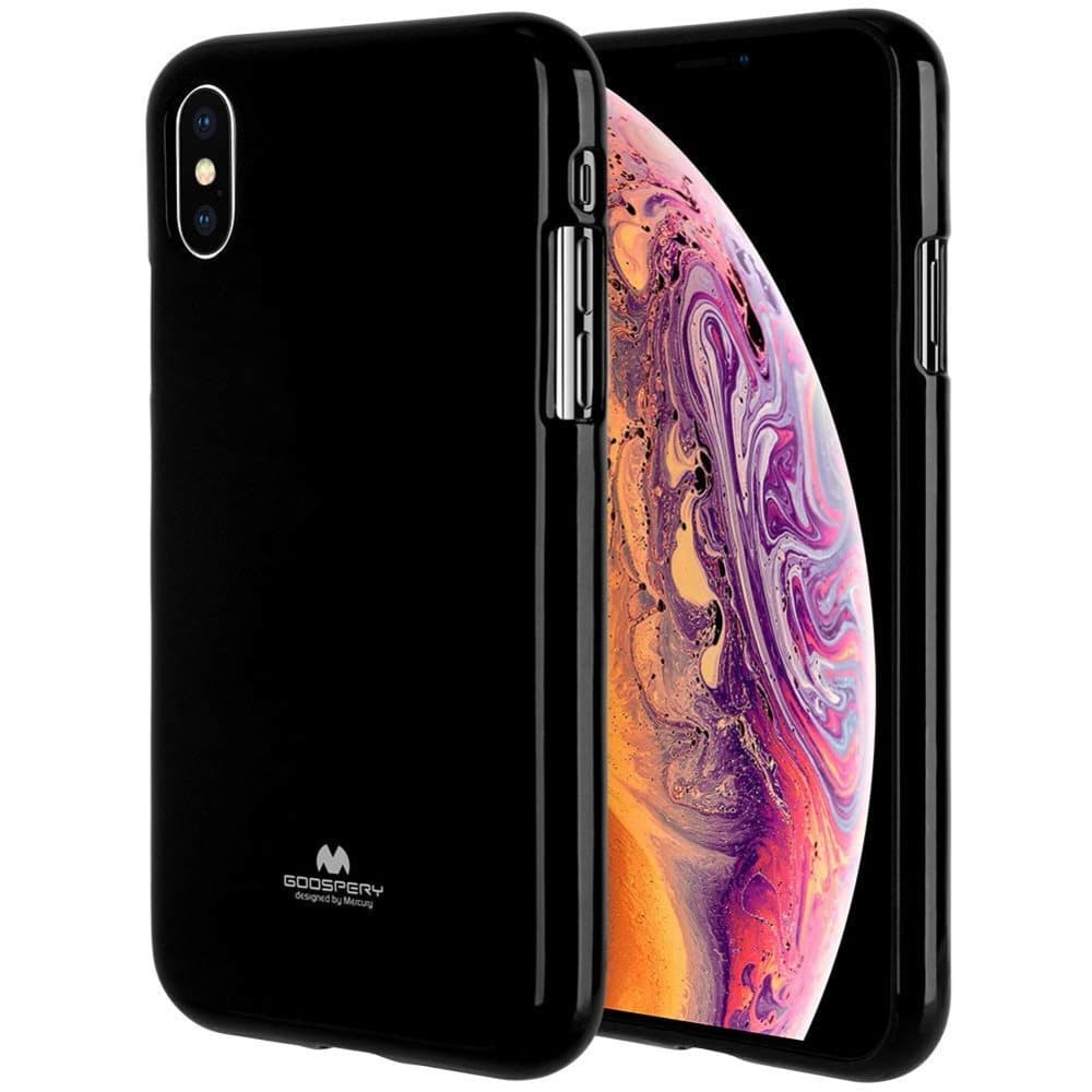 GOOSPERY Pearl Jelly Case iPhone Xs MAX Mjukt TPU Skal Svart