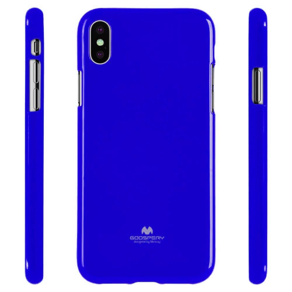 GOOSPERY Mercury Pearl Jelly -veske iPhone Xs MAX mykt TPU -deksel marineblått