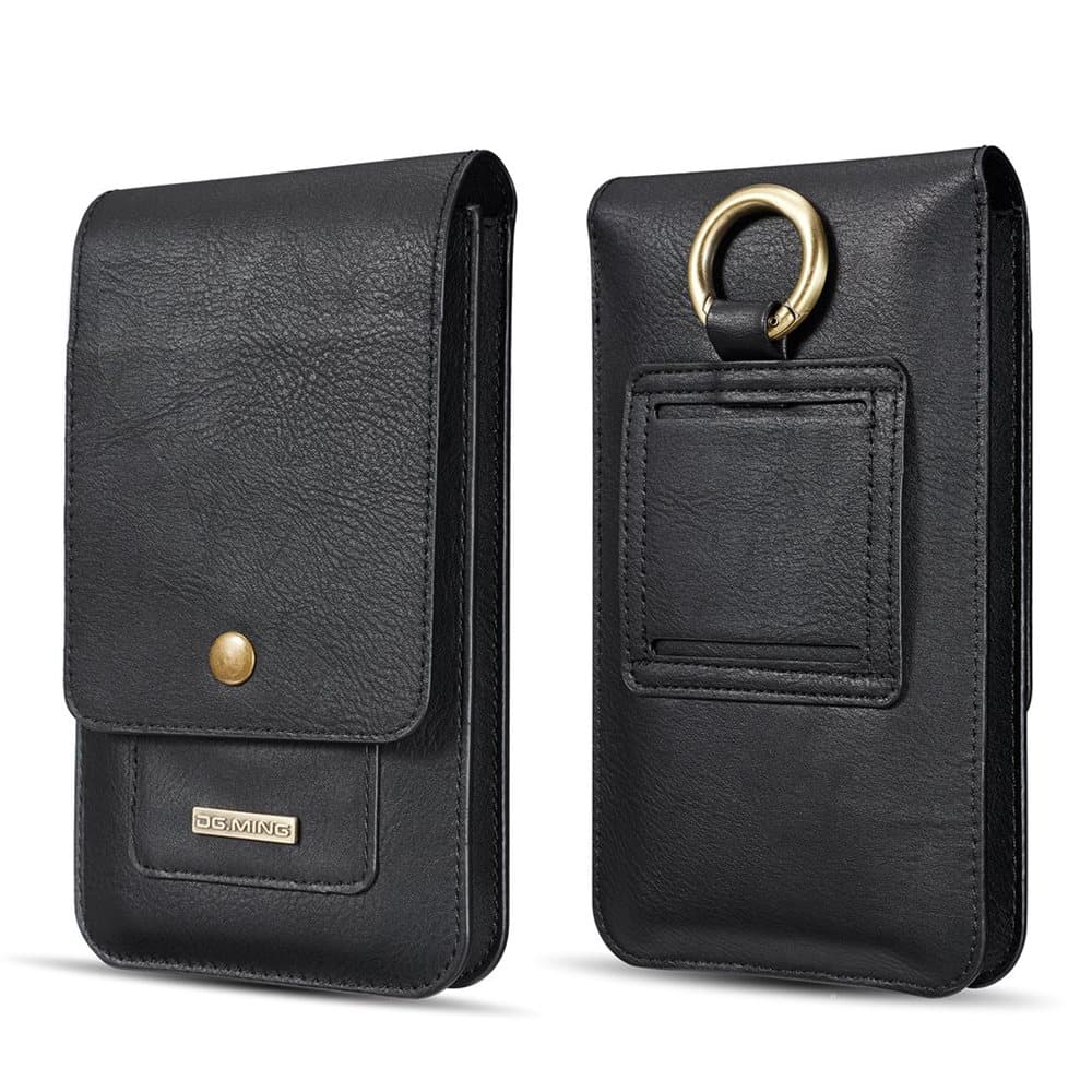 Universal mobilfodral 6.5 tum smartphone hölster PU-läder - svart