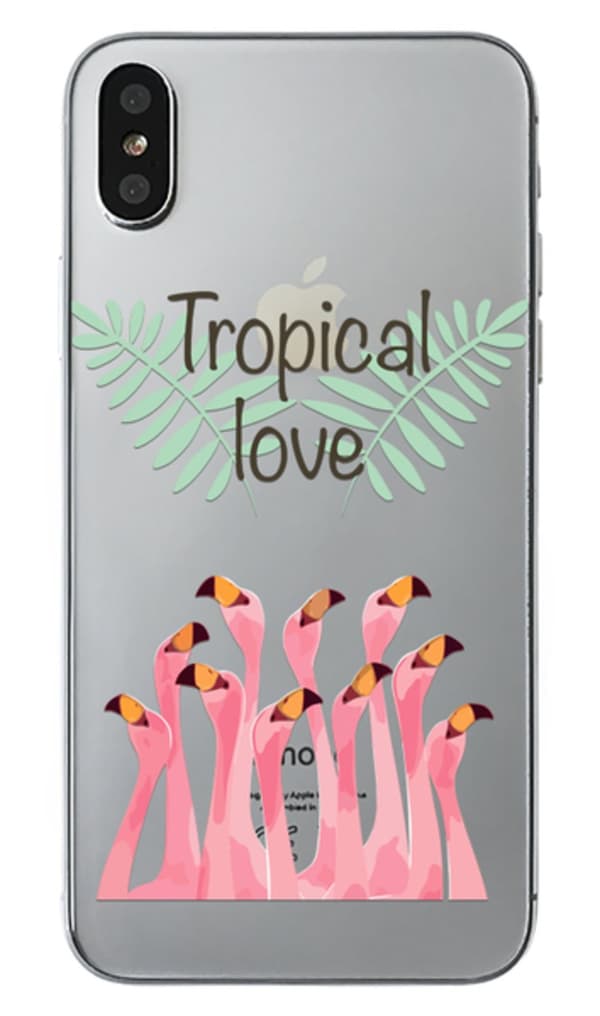 iPhone XS Max Skal Tropical Love Jungle Flamingos