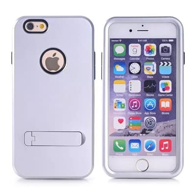 Stand Case - Silver - iPhone 6 skal