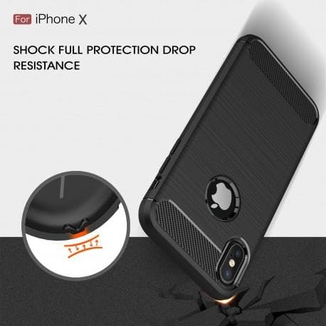 iPhone XS Max Støtsikker Støtdemperdeksel SlimCarbon
