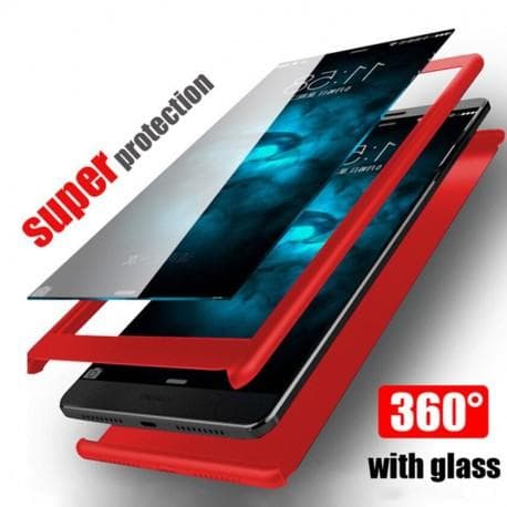 Huawei Y6 2018 360° 3i1 FullCover Shell + 0,26 mm 9H glas
