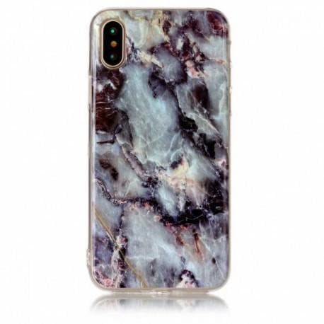 iPhone X / XS Stötdämpande Marmorskal Glossy