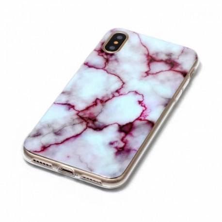 iPhone X / XS Stötdämpande Marmorskal Glossy