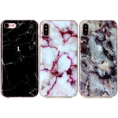 iPhone X / XS Stötdämpande Marmorskal Glossy