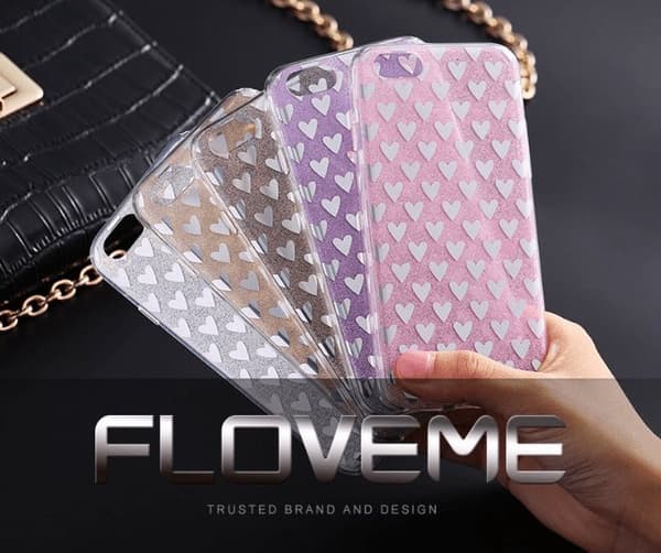 iPhone 6/6S  Elegant Crystalheart-skal från FLOVEME ORIGINAL