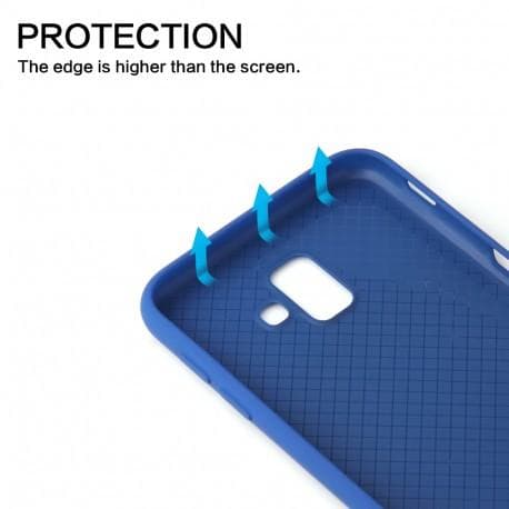 Samsung J6 2018 gummibelagt mat sort silikonecover