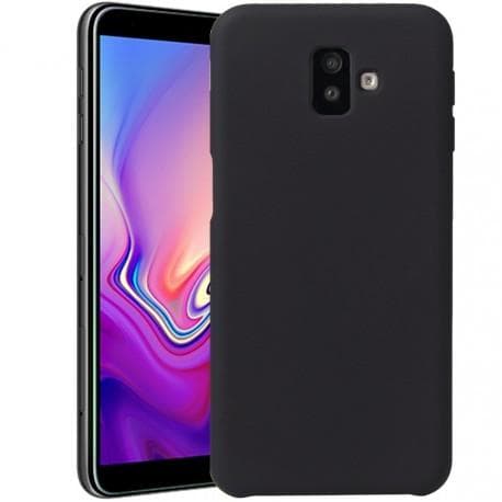 Samsung J6 2018 gummibelagt mat sort silikonecover