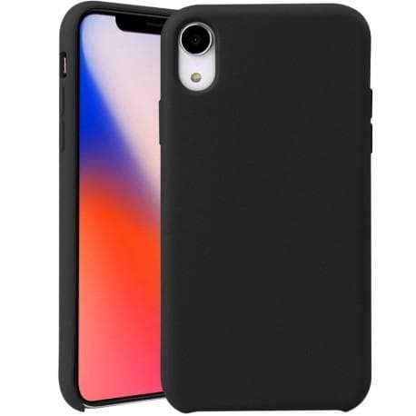 iPhone XS Max Gummibelagd Mattsvart Silikon Skal