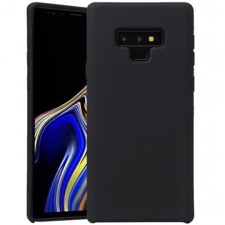 Samsung Note 9 gummibelagt mat sort silikonecover