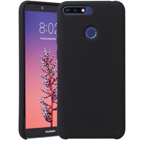 Huawei Y6 2018 gummibelagt mat sort silikonecover