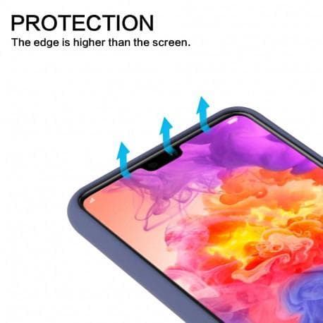 Huawei P20 Lite Gummibelagd Mattsvart Silikon Skal