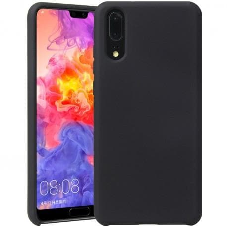 Huawei P20 Lite Gummibelagd Mattsvart Silikon Skal