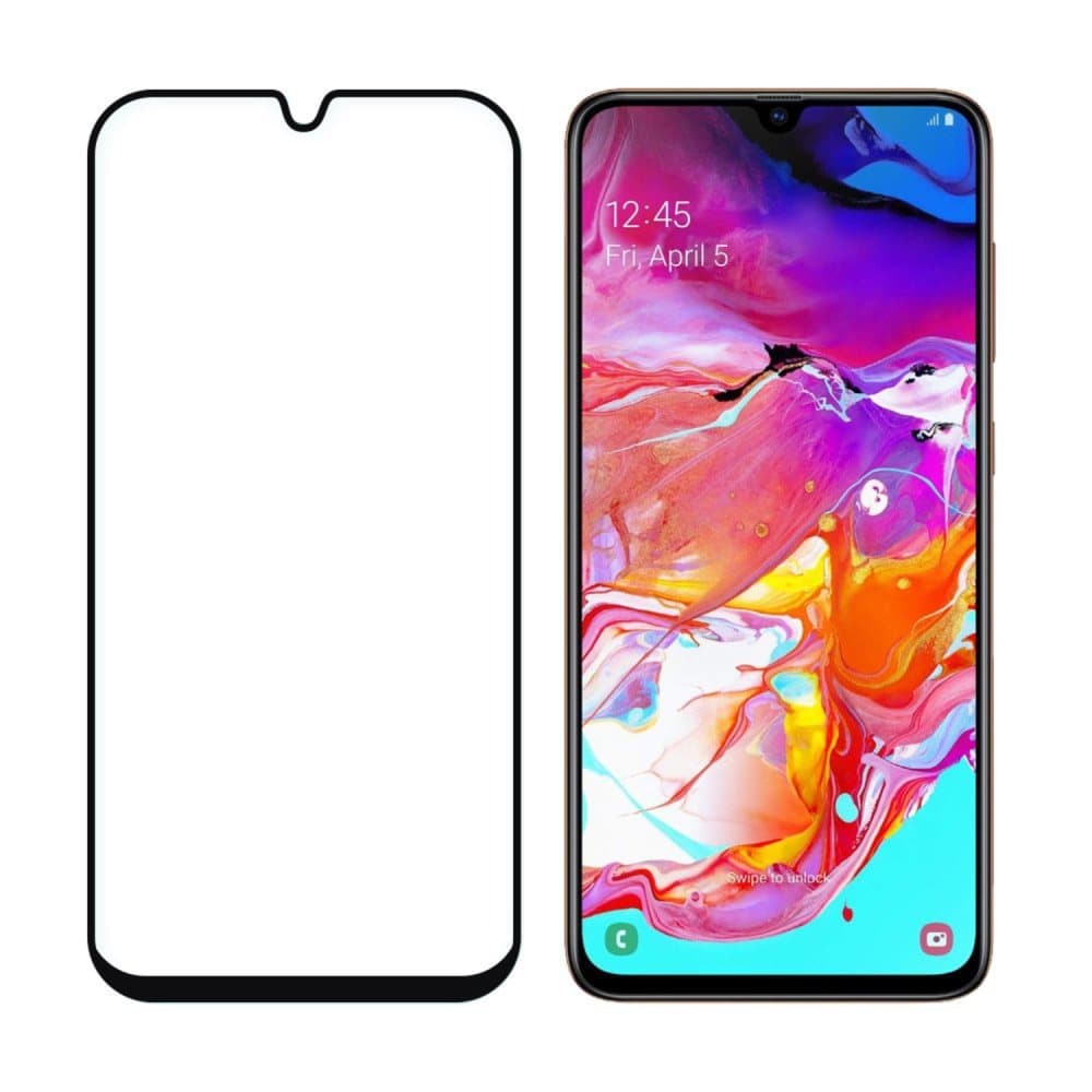 Fuldhærdet hærdet glas Samsung Galaxy A70 skærmbeskytter sort
