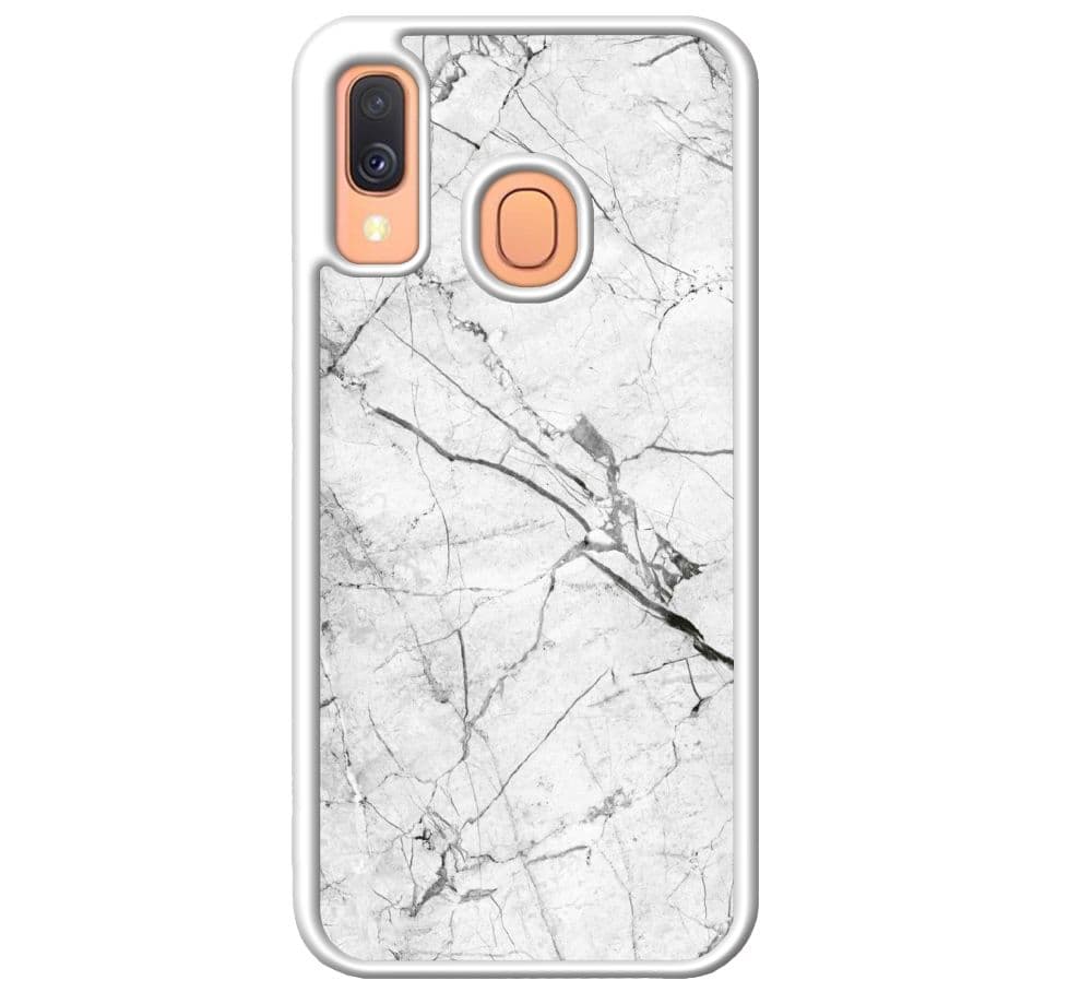 Samsung Galaxy A40 Vitt Mobilskal Marmor Vit