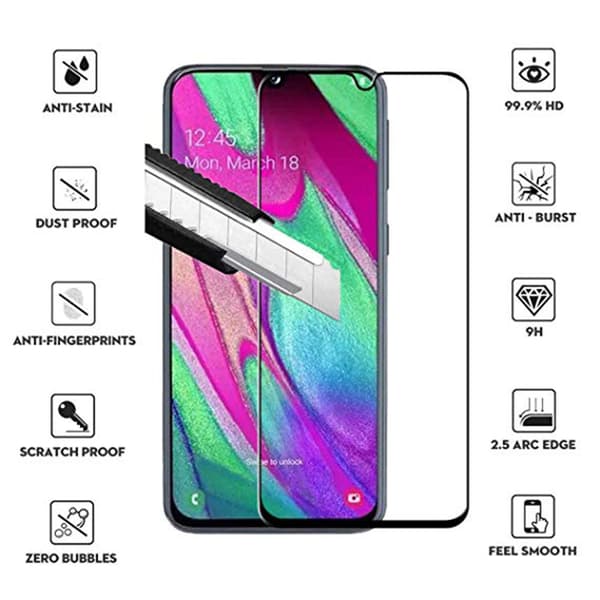 A50 ProGuard 4-PACK Skärmskydd Ram 2.5D Screen-Fit HD-Clear