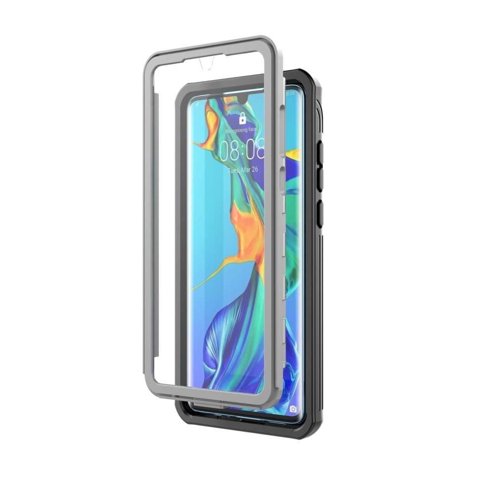 Huawei P30 skal med skärmskydd Svart/Grå