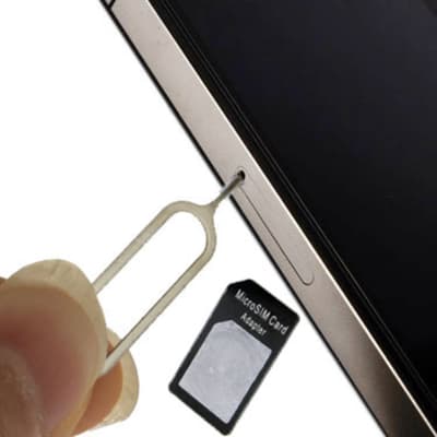 Nål för Simkort + Micro Sim Adapter - Utmatare - iPhone