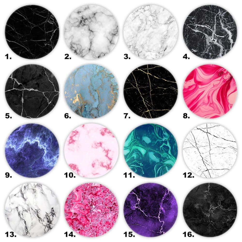 3-Pack - Pop Phone Socket / Hållare till Mobil - Marmor