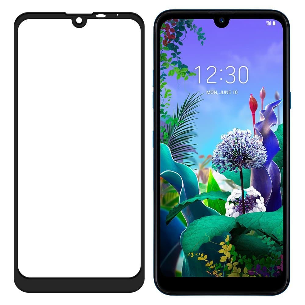 Heltäckande Härdat Glas LG Q60/LG K50 Skärmskydd Svart