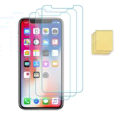 3-pack iPhone 11 Pro / Xs / X skærmbeskyttelsesfolie gennemsigtig