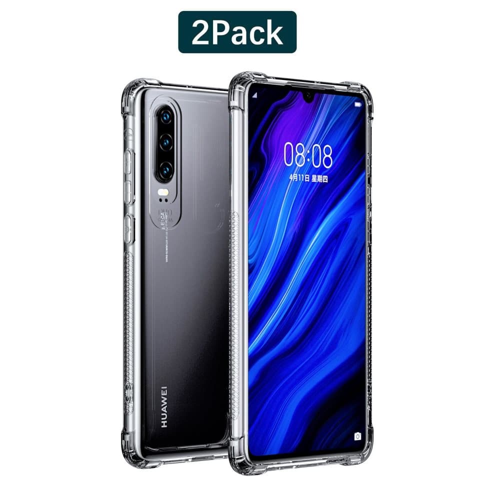 C4U® Huawei P30 Pro 2-pak stødfast - Slank gennemsigtig taske