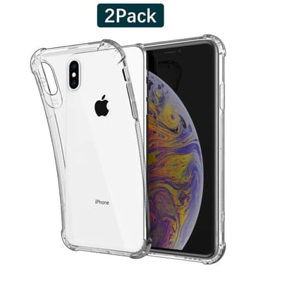 C4U® iPhone XR - 2-pak stødfast - Slank gennemsigtig taske