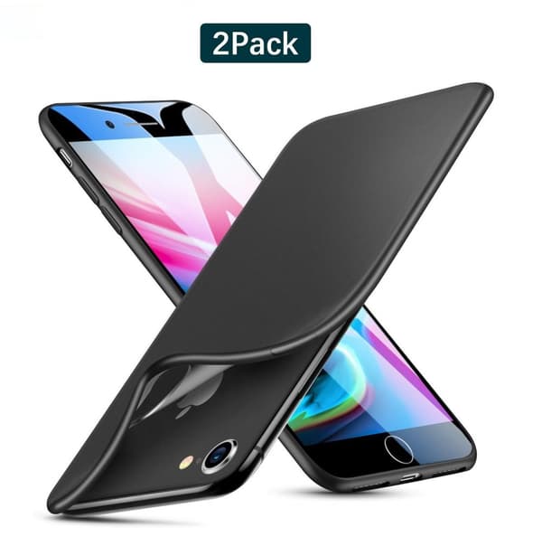 2-pack C4U® Matbelagt iPhone 8/7 skal fodral - slank til supertynd