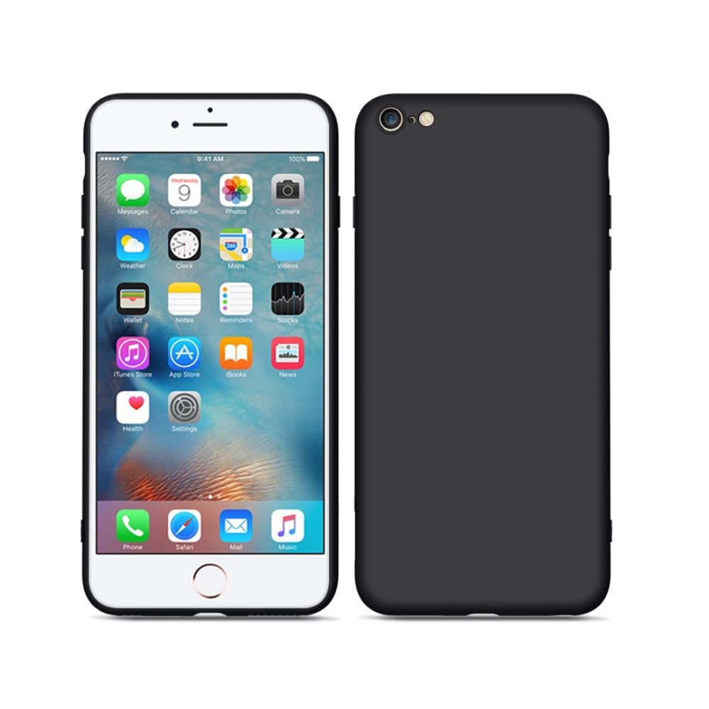 iPhone 6/6S Liquid Silicone skal Svart