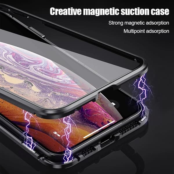 Premium iPhone 11 Pro, stødabsorberende magnetskaller med glas C4U®