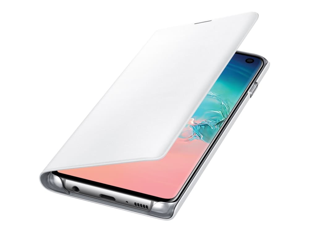 Samsung LED View Cover EF-NG973 - Lommebok for mobiltelefon - hvit - for Galaxy S10, S10 (Unlocked), S10 Enterprise Edition