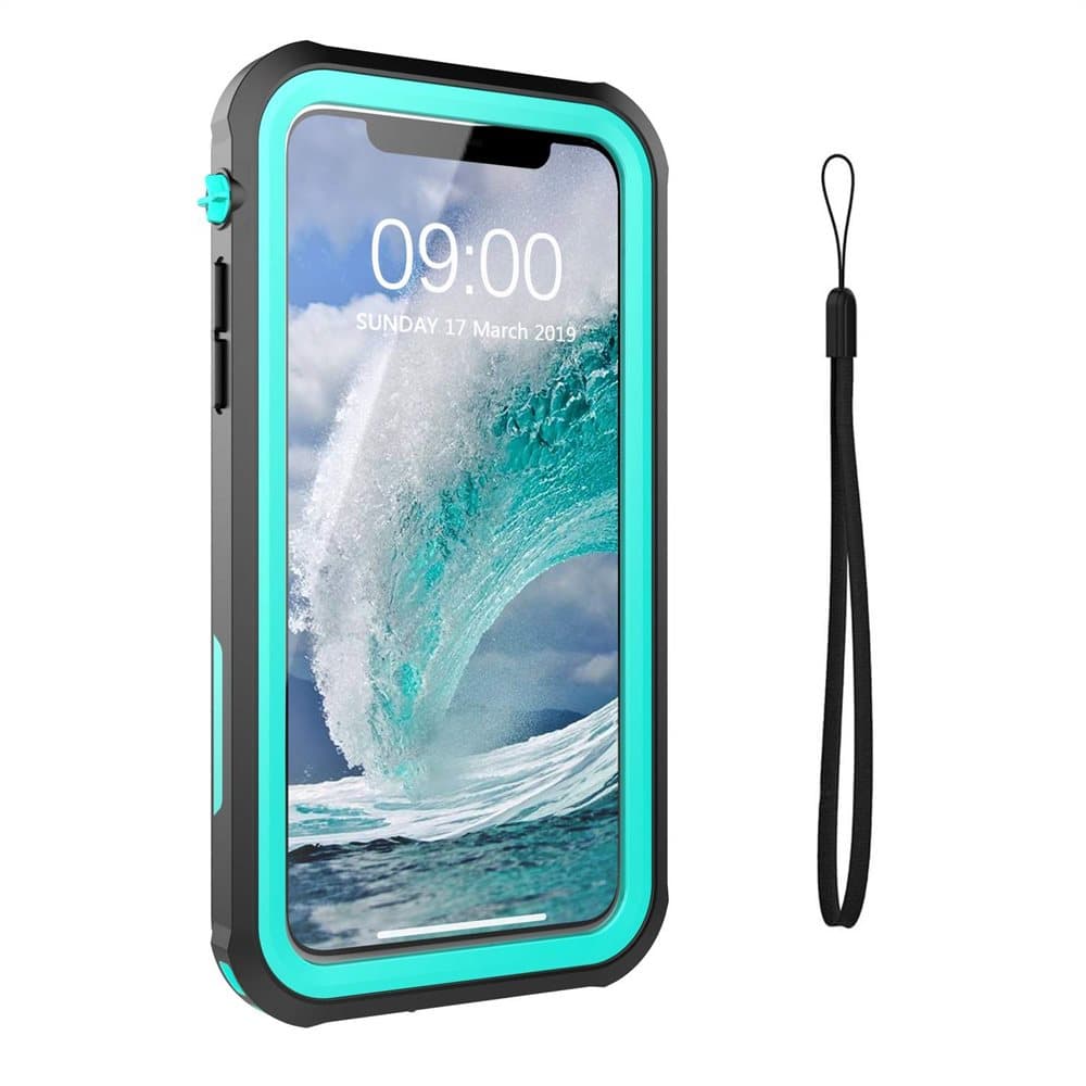 iPhone 11 Pro Max stöttåligt och vattentätt skal - svart/turkos