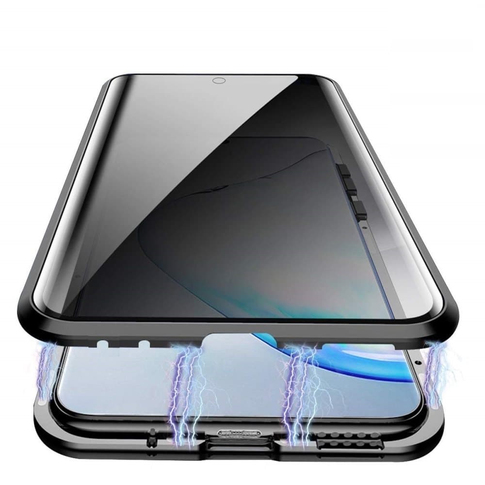 Magneettinen kuori Samsung Galaxy Note 10 Pro / Plus näytönsuojalla - musta