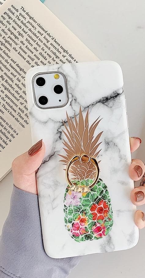 Marmorskal iPhone11 PRO + ananas + ring