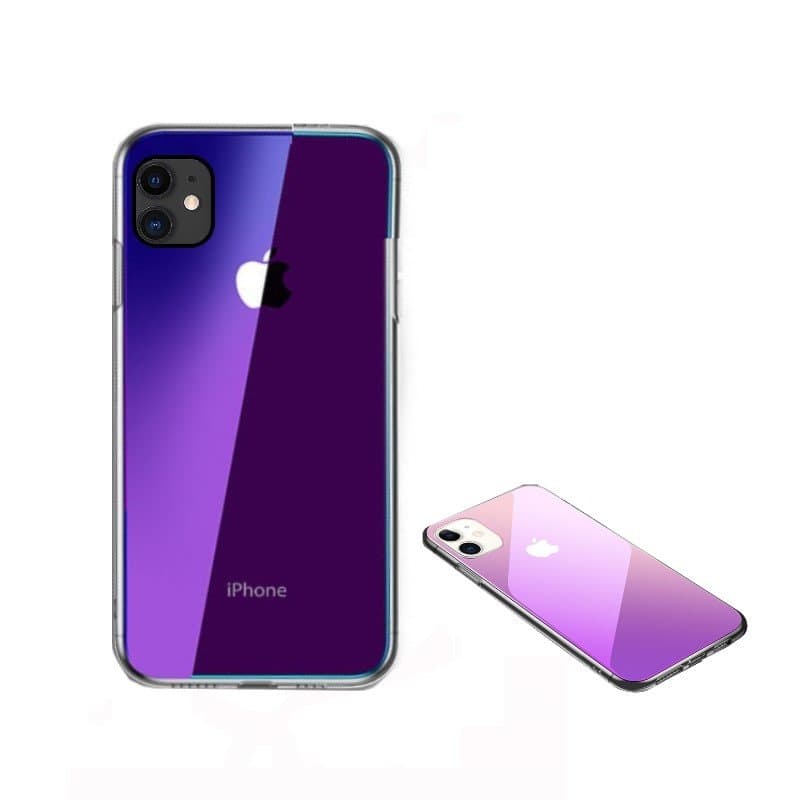 Skal till iPhone 11 transparent/lila