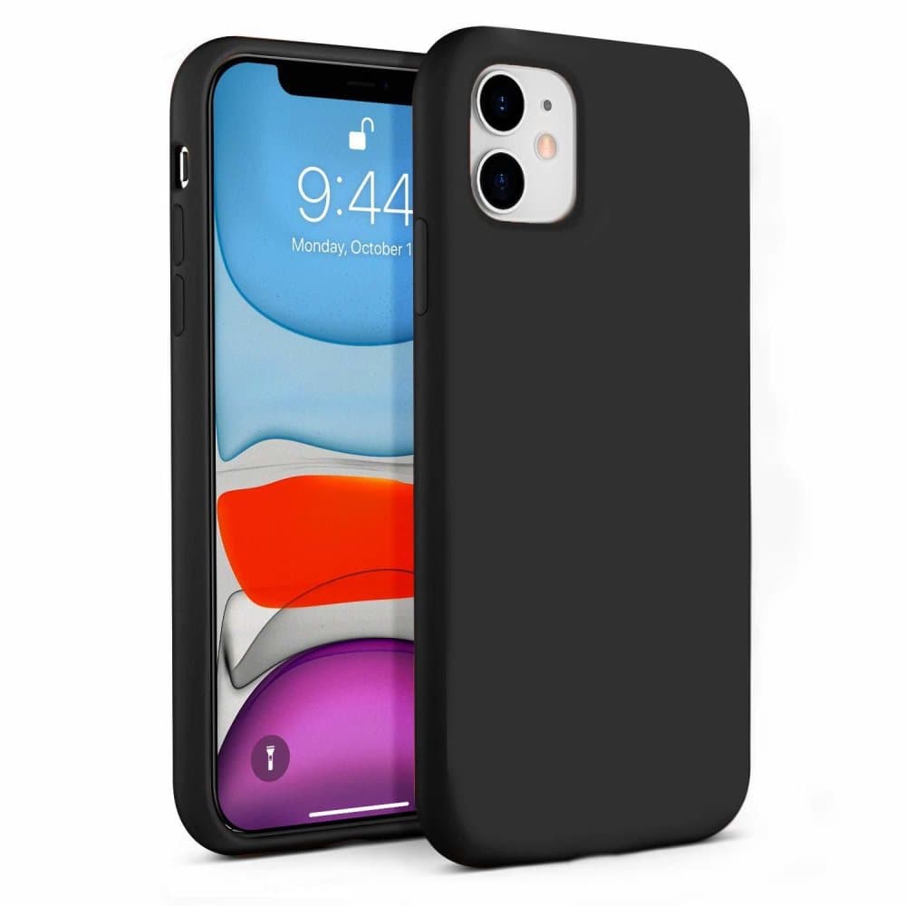 iPhone 11 Liquid Silicone skal Svart