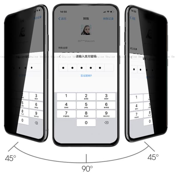 Samsung A80 2.5D Anti-Spy Skärmskydd Ram 9H