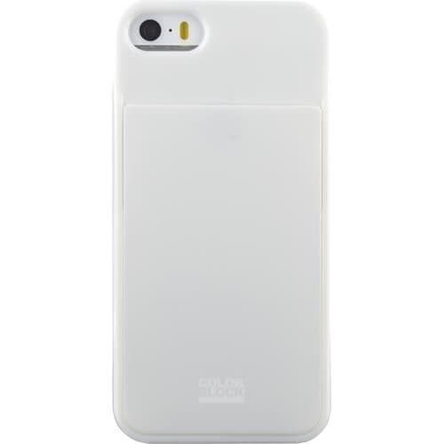 FARVEBLOCK Cover til iPhone 5 / 5S-kortholder - Hvid