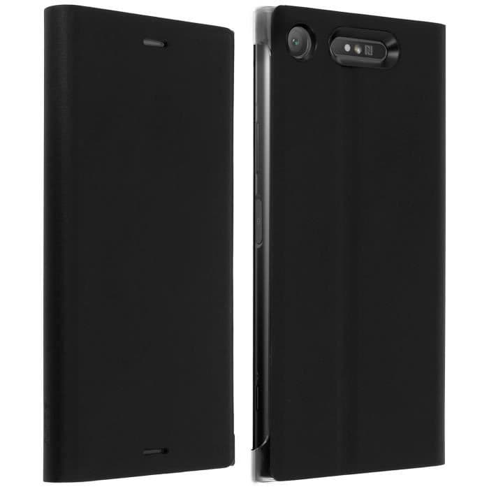Xperia Z1 Case Alkuperäinen Folio Cover Folio Stand Black Täysi suojaus