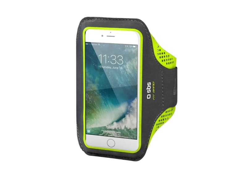 SBS TESPORTFITBANDXXLK, Armbænd eske, Universell, 14 cm (5.5"), Svart, Grønn