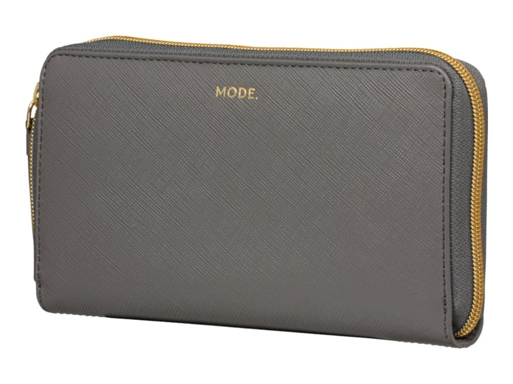 dbramante1928 LA Purse - Eske for mobiltelefon - helnarvs Saffiano-lær - skyggegrå - 6.5"