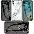 Miniatyrbild 8 av 11: iPhone XS Max Marmorskal 9H Härdat Glas Baksida Glassback V2