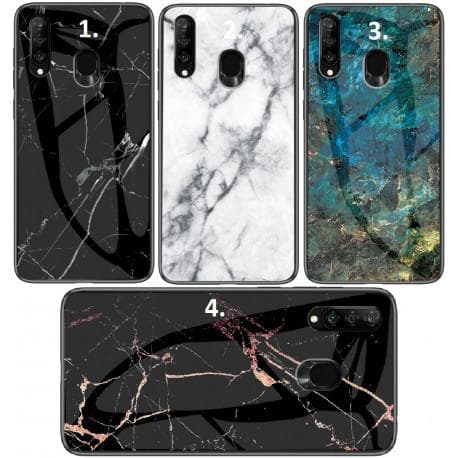 Xiaomi Mi A2 Marble Shell 9H hærdet glas bagside glas bagside V2