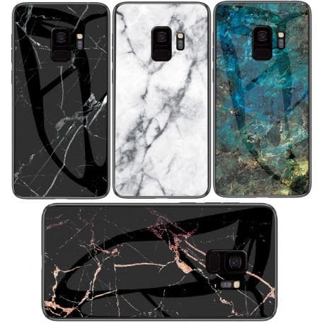 Samsung S9 Marmorskal 9H Härdat Glas Baksida Glassback V2